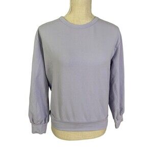 PACT Lilac Lavender‎ Purple Cut Out Back Crewneck Sweater Size XS